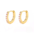 wholesale S925 Sterling Silver With Colorful Zircons Classic Hoop Earrings,-0-12