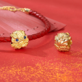 wholesale S925 silver gold-plated beads set, lucky golden money series for jewelry making-0-1