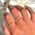 wholesale S925 Sterling Silver Mini Square Zircon Butterfly Ring, Exquisite And Popular On Ins-0-2