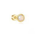 wholesale S925 Sterling Silver Flat Bottom Cylinder Threaded Cartilage Earring, Geometric Opal Inlaid-0-13