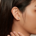 wholesale 925 Sterling Silver Blue Heart Cubic Zirconia Stud Earrings For Women-0-3