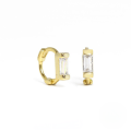 wholesale S925 Sterling Silver Ins Square Zircon Ear Clasp With Single Creative Stud, Popular In Europe And America-0-3