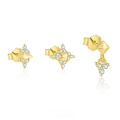 wholesale S925 Sterling Silver Star Flash Zircon Zircon Earrings For Women,。-0-0