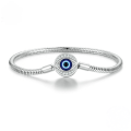 wholesale S925 silver-plated white gold Evil Eye Bracelet BSB122 fashion accessory-0-0
