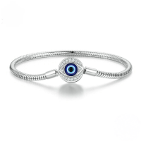 wholesale S925 silver-plated white gold Evil Eye Bracelet BSB122 fashion accessory-undefined