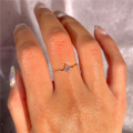 wholesale S925 Sterling Silver Mini Square Zircon Butterfly Ring, Exquisite And Popular On Ins-0-3