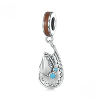 wholesale S925 silver Western cowboy bead pendant, ethnic style, loose beads jewelry.-undefined