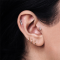 wholesale S925 Silver Metal New Marquise Zircon Ear Studs Threaded Cartilage Piercing Earringsins-0-1