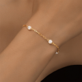 wholesale 925 Sterling Silver New Minimalist Pearl Paperclip Chain Bracelet, Trendy And Creative-0-2