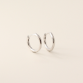 wholesale S925 Sterling Silver Minimalist Korean Plain Circle Round Ear Studs Light Surface Multiple Sizes Stackable Ear Hoops-0-12