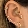 wholesale S925 Metal Body Piercing Jewelry With Creative Textured Studs For Nose Rings And Ear Cartilage-0-2