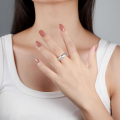wholesale S925 sterling silver cz simulated diamond full-heart design ring for women-0-2