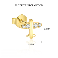 wholesale 925 Sterling Silver-E5105-Gold/Pair 925 Silver