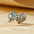 wholesale Sterling Silver S925 Autumn Leaf Beads Bracelet Handmade Charms SCC2575-0-1
