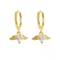 wholesale S925 Sterling Silver Angel Heart Earrings, Cross-border Fashion, Creative Luxury Ear Clips For Women-0-0