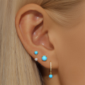 wholesale S925 Sterling Silver Turquoise Inlaid Zircon Marquise Ear Hoops-0-2