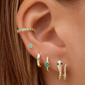 wholesale S925 Sterling Silver Classic Single Zircon Ear Cuff, Minimalist Polished Earring, Popular On Ins-0-3