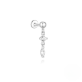 wholesale Sterling Silver With Rhinestones, Tassel, Threaded Flat-back Ear Bone Stud Earrings,。-0-10
