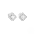 wholesale S925 Sterling Silver Zircon-inlaid Floral Stud Earrings, Trendy And Versatile-0-7