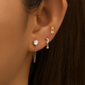 wholesale S925 Sterling Silver With Inlaid Zircons Star And Moon Marquise Earrings, Ear Hoops, Popular Among European And American Ins Trendsetters-0-3