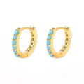 wholesale S925 Sterling Silver With Colorful Zircons Classic Hoop Earrings,-0-13
