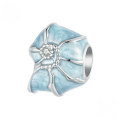 wholesale S925 sterling silver blue conch shell bead bracelet, ocean-style loose beads jewelry-0-4