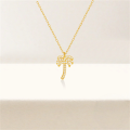 wholesale S925 Sterling Silver Creative Coconut Tree Zircon Pendant Necklace,。-0-3