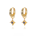 wholesale 925 Sterling Silver Vintage Fashion Blue Star Zircon Earrings For Women, Ins-0-0