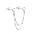 wholesale S925 Sterling Silver Chain Tassel Inlaid With Opal And Crystal Earrings, Korean Style-0-4