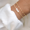 wholesale S925 Sterling Silver Minimalist Pearl Bracelet, Korean Style Aesthetic, Viral Office Wear Jewelry-0-2
