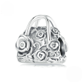 wholesale S925 sterling silver rose bead bracelet flower charm jewelry-0-0