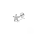 wholesale S925 Sterling Silver 16g Flat Head Threaded Cartilage Ear Stud With Floral Design, Minimalistins Style-0-4