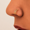 wholesale 925 Sterling Silver Classic Smooth Twist Nose Ring Piercing Jewelry, Trending In, Ins Minimalist Style Nose Hoop-0-2
