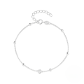 wholesale S925 Sterling Silver Bead Chain Bracelet With Zircons, A Classic And Versatile Women's Accessory For Layering-0-4