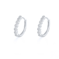 wholesale S925 Sterling Silver Circle With Zircons, Minimalist Ins Style Ear Clasp, Amazon Hot-selling Light Luxury Earrings-0-10