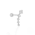 wholesale S925 Sterling Silver Single Row Zircon-studded Light Luxury Cartilage Ear Piercing,ins-0-3