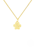 wholesale 925 Sterling Silver, Plated With White Gold Plated, Minimalist, Cute, Girl-next-door Style Cat Paw Or Dog Paw Necklace-0-4
