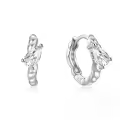 wholesale 925 Sterling Silver Twist Threaded Marquise Hoop Ear Clasp Earrings Wholesale -0-4