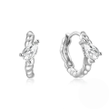 wholesale 925 Sterling Silver Twist Threaded Marquise Hoop Ear Clasp Earrings,ins。-0-4