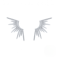wholesale S925 Sterling Silver Minimalist Sunburst Stud Earrings, Trendy Women's Fashion-0-4