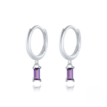 wholesale S925 Sterling Silver French Baguette Earrings With Zirconia,。-0-7