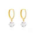 wholesale S925 Sterling Silver Classic Zircon-encrusted Ultra-sparkling Hoop Earrings,。-0-6