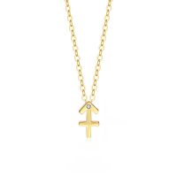 wholesale S925 Sterling Silver Virgo Constellation Pendant Necklace for Women, Ins Hot-Selling Cross-Border Collarbone Chain-A2283-Sagittarius 925 Silver