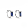 wholesale S925 Sterling Silver Ins Square Zircon Ear Clasp With Single Creative Stud, Popular In Europe And America-0-10