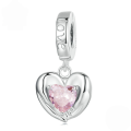 wholesale "S925 sterling silver heart-shaped beads, love series, DIY jewelry charms"-0-10