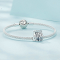 wholesale S925 sterling silver home electroplated bead bracelet charms SCC2503-0-4