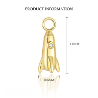 wholesale S925 Sterling Silver European And American Cross-border Butterfly Earrings For Women, Creative And Unique Pendant Light Luxury Versatile Exquisite Design Earrings-A4125-Gold/Single Pendant 925 Silver