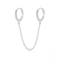 wholesale S925 Sterling Silver Single Round Tassel Chain Ear Clasp, A Trendy And Minimalist Ins Earring Popular In Europe And America-0-4
