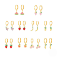 wholesale S925 Sterling Silver Mini Tropical Fruit Earrings, A Best-selling Creative Minimalist Design-0-0