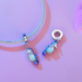 wholesale 925 Sterling Silver Moonstone Iridescent Seahorse Pendant Ocean-themed Charm Beads-0-3